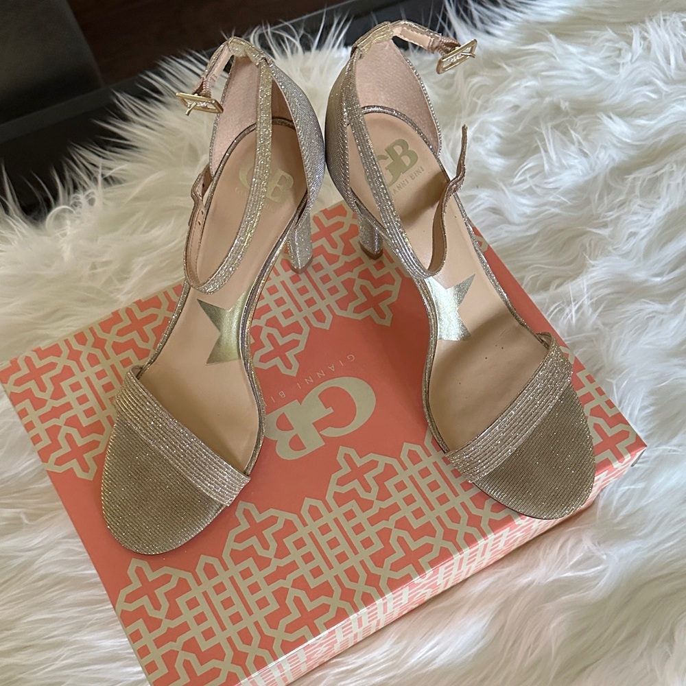 Gianni Bini Women's Glittering Gold Heels